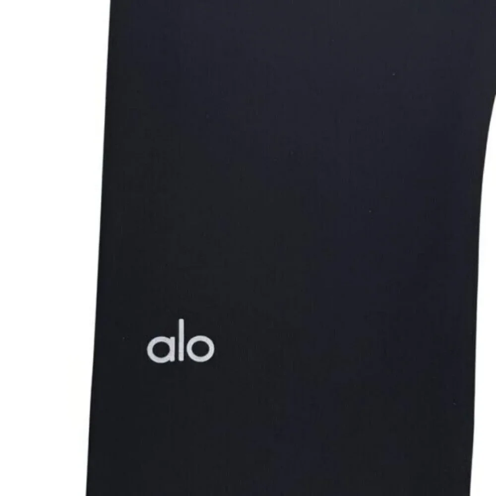Alo Yoga Warrior Ripped High Waisted Contour Legging In Black Size XXS